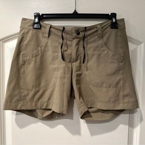Patagonia Women's 4 Happy Hike Hiking Shorts 5” Inseam Khaki Tan 21230 30” Waist